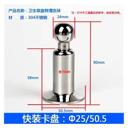 Boule d'aspersion rotative 32mm filetée pour éliminer les résidus de réservoir