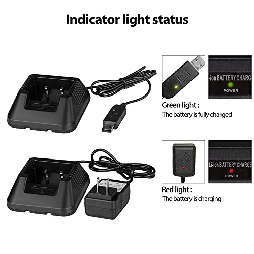 Baofeng Uv-5R Bf-F8H Charger More Usb Cable Charger With Indicator Light For Two Way Radio Uv-5R Series Dm-5R By Tenway thumb #1