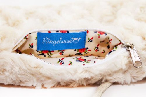 Ringelsuse Muff voor dames katoenen koord 25 x 18 cm Fairtrade - Image 3