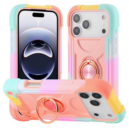 Coque iPhone 17 Pro Max rose avec anneau silicone pour vos vidéos en mains libres