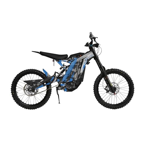 Image of Surron Light Bee Graphics Kit Wrap - Grunge Star Blue - Sur-Ron Skin - Premium 3M Vinyl Protective Wrap Decal Cover - Easy to Apply | Crafted in The USA by MightySkins