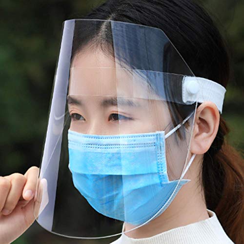 1Pcs Face Shield Protect Eyes and Face with Protective Clear Film Elastic Band