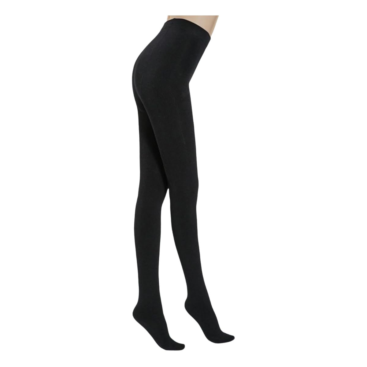 Calzamaglia Termica Autumn E Inverno Resistenti al Calore Collant Aderenti con Fondo Foderato in Pile per Donne-黑色-s-m