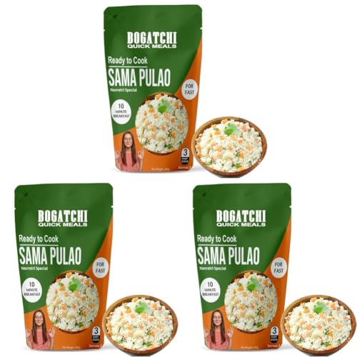 Image of BOGATCHI Quick Meals - Ready to Cook Authentic SAMA PULAO (Navratry Special) - 200 g, Ready to Eat Meal, Vrat Food, 100% Natural Ingredients, No Preservatives, No Artificial Flavours & Colours