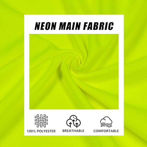 Camisetas femininas refletivas de segurança ANSI Classe 2 Hi Vis manga curta alta visibilidade traba