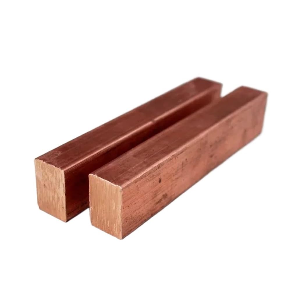 Copper Shaft Square Flat Bar, Length 200mm Copper Flat Bar, 2mm 4mm 5mm 8mm Thick Copper Flat Bar Stock 1pc(5x40x200mm)