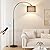 Ambimall Dimmable Arc Floor Lamp with Remote, Color Temperatures and Brightness Adjustable, Arched Floor Lamp with Rotating Head, Over Couch Arched Reading Light for Living Room (Black and Black)