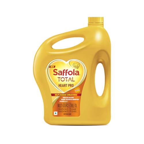 Image of Saffola Total Oil | Heart Pro | Multi source Edible Oil (Blend of Refined Ricebran oil & Refined Sunflower oil) | Power of 6 | Helps Manage Cholesterol | 2 Litre Jar