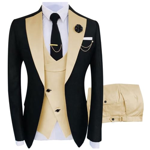 Costume trois pièces homme mariage élégant veste un bouton gilet pantalon de soirée