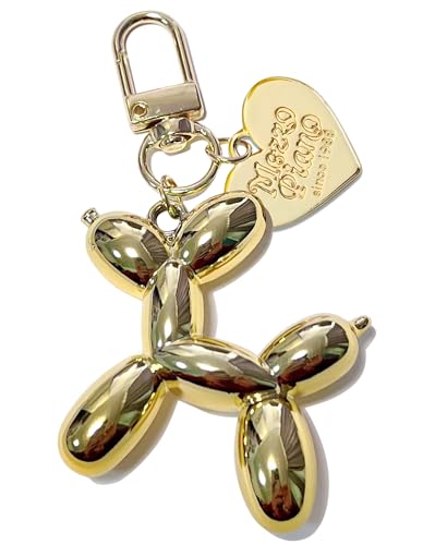 LAEKOU Jelly Balloon Dog Design Keychain for Women Cute Girls Key Chain Bag Charms Accessories for Car Purse Backpack
