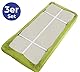 Maximex Betttuchspanner extra lang 3-teiliges Set, Spannbettlaken-Halter für Matratzen bis 100 x 200 cm gegen ausgeleierte Betttücher, elastisch mit hochwertigen Clips, für Quer-& Längsseite