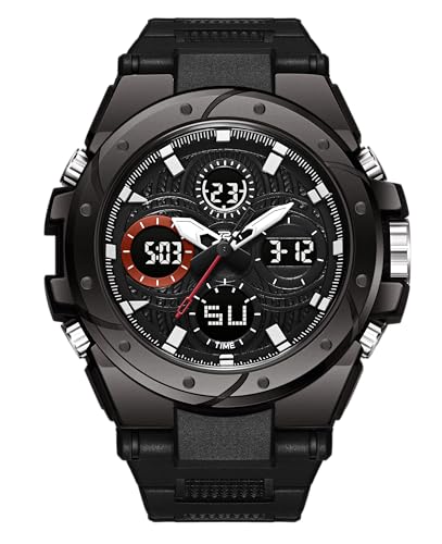 Image of V2A Stryke-VOLTRIX 5130 Analog-Digital Sports Watch for Men | Layered Dial Design | Bold Urban Performance Watch with 50M Water Resistance, Alarm, Stopwatch, Day-Date & Backlight