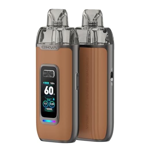 Oxva VPRIME Vape Pod Kit - First Ever Auto-Draw DTL Pod System Oxva Vape Pod Kit, Vape Oxva, Oxva Vape, 2600mAh Battery, 60W Output, 2ML TBD, No Nicotine-Brown Leather
