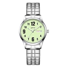 Silver Band Green Dial