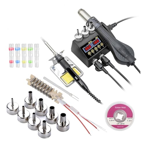 2 in 1 8898 ͂񂾕tXe[V 750W LCDfBXvC[NnڃXe[V gѓdb BGA SMD PCB ICCp ͂񂾕tc[ (8898 SET3)