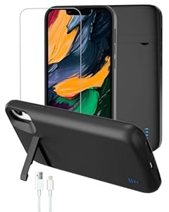Gladgogo iPhone XR Akkuhülle 8500mAh Schwarz