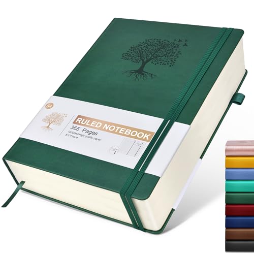 Image of Lined Journal Notebook, 365 Pages A4 Large Journals for Writing Ruled Notebook, Hardcover Leather Journal for Women Men, Daily Journal Notebook for Work, Note Taking, 100Gsm Thick Paper ( 8.5 inch x 11 inch