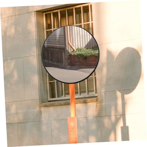 Miroir convexe de circulation grand angle 30 cm en ABS noir - 5