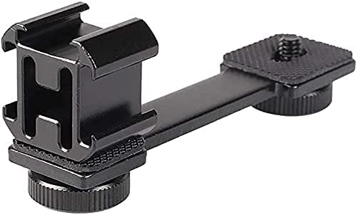 Axcess PT-3 Triple Cold Shoe Mounts Plate Microphone Extension Bar Bracket Stand Gimbal Accessories Compatible for Zhiyun Smooth 4/DJI OSMO Mobile 2/Feiyu Vimble 2-image-22