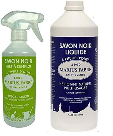Advantage package: 1 spray bottle Savon Noir for plant protection (ready mixed) 500 ml + 1 litre refill bottle black soap, pure