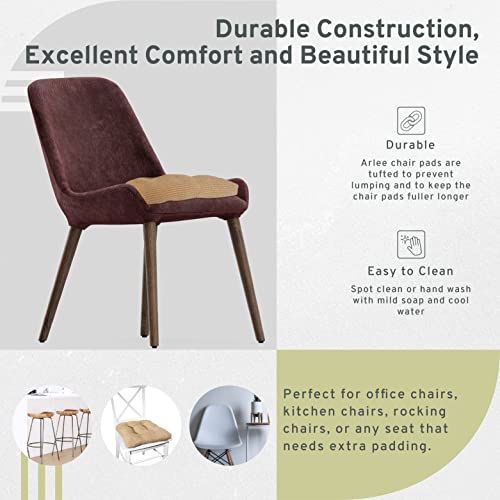 Arlee Non-Skid Memory Foam Chair Pads, 2 Count (Pack Of 1), Bamboo Tan #TOP5
