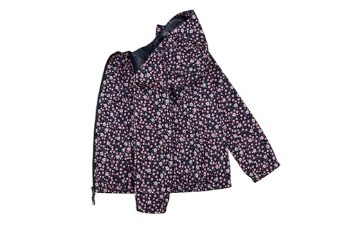 Image of SUNDAY ROSE Boys Girls Rain Jackets Lightweight Waterproof Hooded Printed Raincoats Windbreakers for Kids