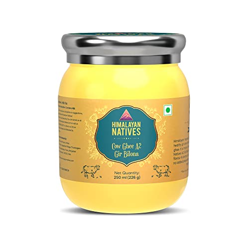 Image of Himalayan Natives A2 Gir Bilona Cow Ghee 250ml | 100% Pure and Natural | Traditional Bilona Method | Curd Churned | Grass-Fed Desi A2 Gir Cow Ghee | Rich In Taste & Aroma