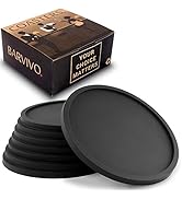 Barvivo Silicone Coasters with Holder Set of 8 - Cup Coasters for Indoor and Outdoor, Perfect Dur...