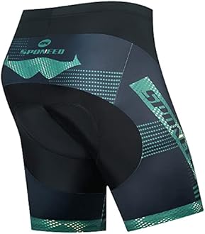 sponeed Men's Cycling Shorts Padded Bicycle Riding Pants Bike Biking Clothes Cycle Wear Tights
