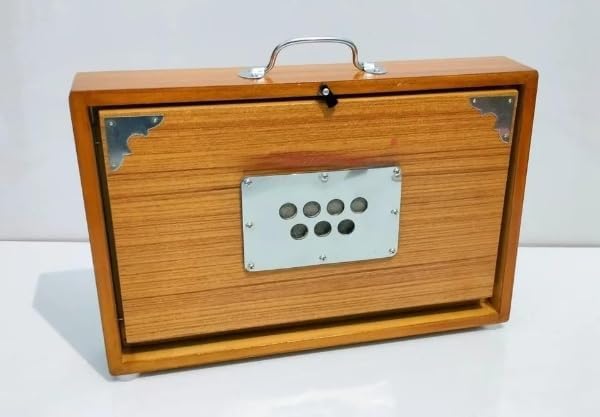 Hochwertige Shruti-Box, 38,1 x 25,4 x 7,6 cm, Teakholz und Sperrholz, 440 Hz und 432 Hz, Sur Pete mit Padel