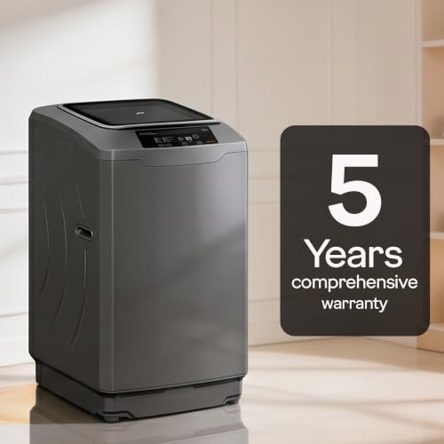 Image of Godrej 8 Kg Fully Automatic Top Load Washing Machine with In-built Heater, GermShield Technology, Fuzzy Logic & Stainless Steel Drum, 5 Years Warranty (WTEON ALR C 80 5.0 FDAH MTBK)