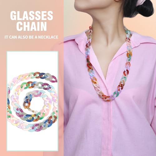 Image of Acrylic Glasses Chain for Women Men Reading Eyeglass Strap Sunglasses Holder Mask Lanyard Chain for Adults