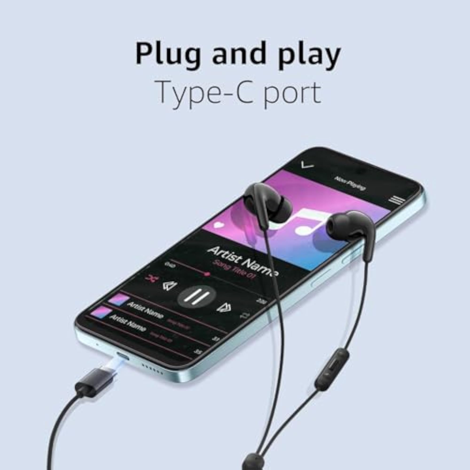 USB Type-C Wired Earphones with Mic for Universal Devices