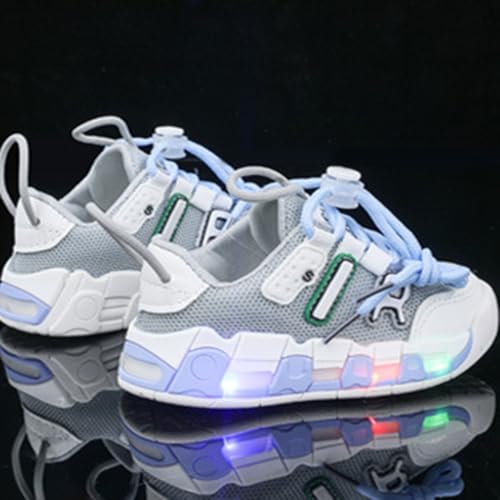 IWIHMIV Girls Tennis Shoes Boys Sneakers Led Lights Kids Tennis Shoes Breathable Athletic Shoes Walking Shoes for Boys and Girls3