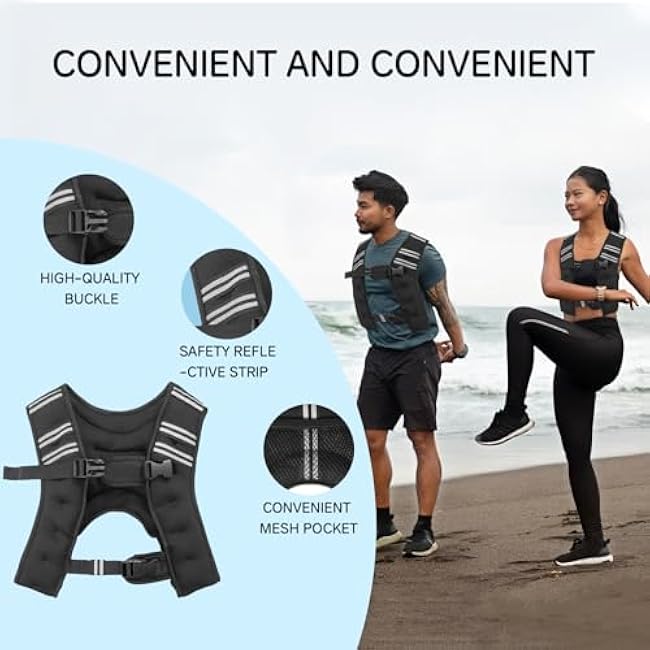 Weighted Vest for Strength Training - 11lbs - Heavy Duty Tactical Weight Vest for Fitness, CrossFit, and Endurance Workouts, Adjustable and Comfortable Design