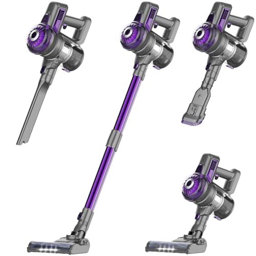 FUNCCUBE Cordless Vacuum Cleaner, Stick Vac Cleaners for Home with Tangle-Resistant,Up to 50 Minutes,Powerful Suction,Rechargeable,Lightweight,Handheld, Versatile for Carpet, Hard Floor, Pet Hair, S1