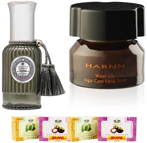 Set A08 Bath & Bloom OCTOBRE (OCTOBER) ROOM Harnn WATER LILY SUGAR CANE FACIAL DHL EXPRESS By Thaigi