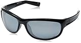 Under Armour Capture Sunglasses Oval, Shiny Black/Gray Polarized Silver Mirrored Lens, 64.5 mm