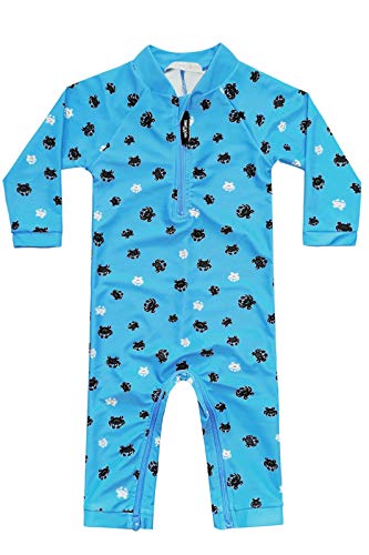Baby Swimsuit UPF 50+ Protection Toddler Boy Blue Sunsuit Crab Beachwear Rash Guard Easier Diaper Changes 12-18 Months