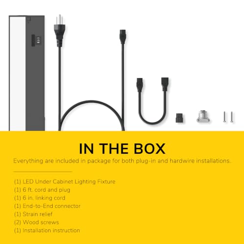 Image of GETINLIGHT 9-Inch Linkable 3CCT LED Under Cabinet Light, Hardwired /Plug-in