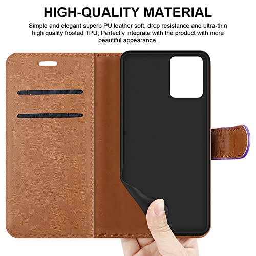 iCatchy Case for MotorolaMoto G13 / G23 / G53 5G Leather Wallet Book Flip Folio Stand View Cover with Card Slots and Kickstand Phone cover (Lilac) - Image 2