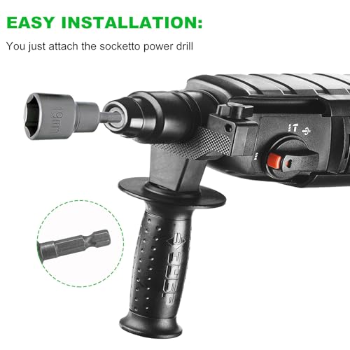 Image of povtii Scissor Jack Socket, 3 /4 Inch or 19mm Magnetic Hex Socket Hex Drive Jack Drill Adapter, Compatible with 1 /4 Inch Diameter Hex Shank Tool for RV Jack, Car Accessories