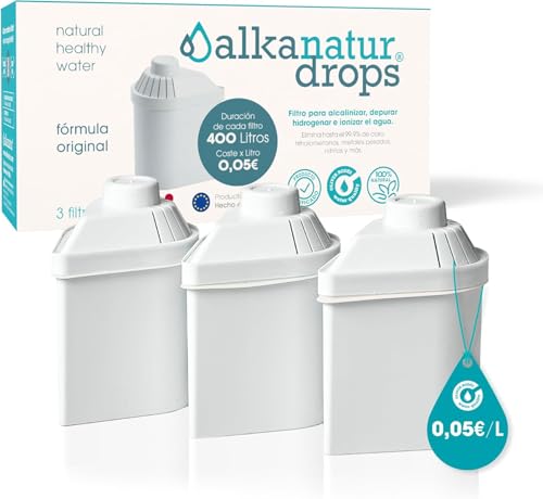 Pack 3 Filtros de Agua Grifo de Jarra Ecológicos ALKANATUR Original