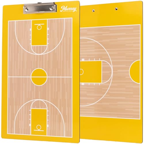Murray Sporting Goods Basketball Team Colors Dry Erase Coaches Clipboard (Gold)