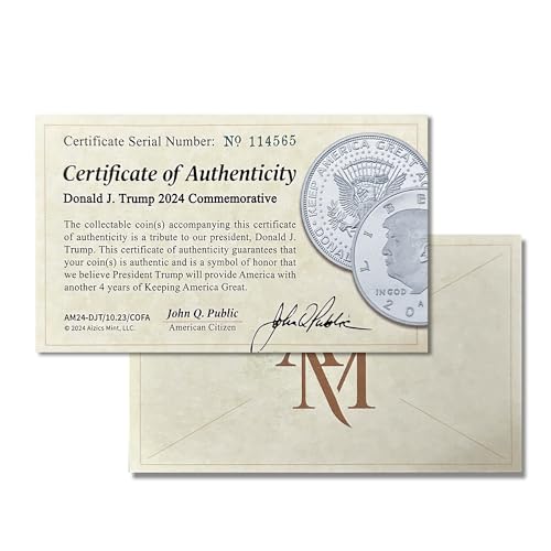 Aizics Mint Donald Trump Silver Coin 2024 with Certificate of Authenticity, President Coin, Trump Coin Collectors, Silver Plated, 38mm x 2mm by Aizics Mint - Image 4