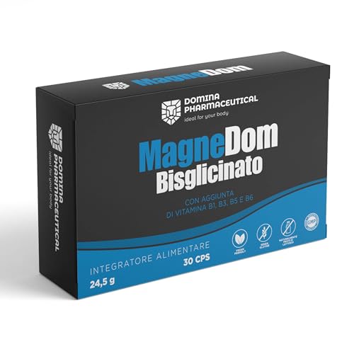 Magnesio Bisglicinato [Non solo Magnesio!] + Vitamine del Gruppo B, Integratore per Stanchezza, Sonno, Crampi e Concentrazione - Sistema Nervoso - Supporto Muscolare - 30 CPR