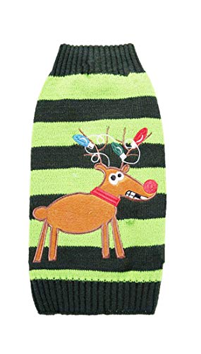 Glamour Girlz Natale verde e nero renna a righe
