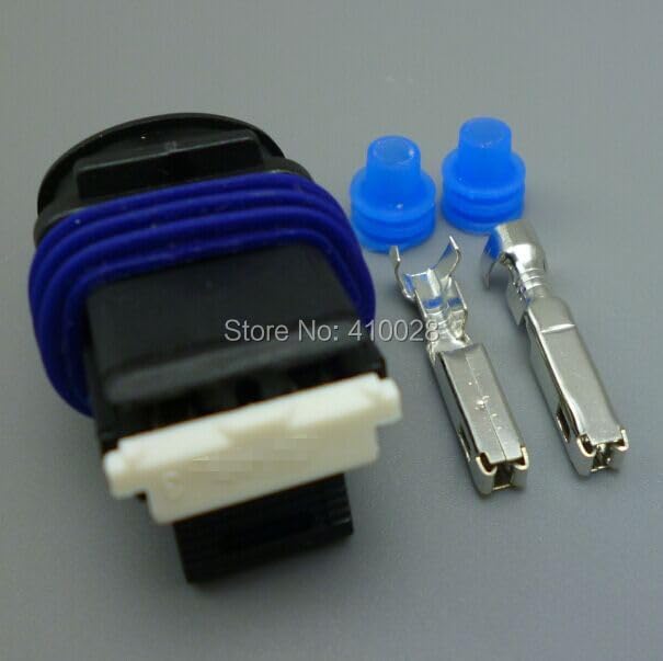 2 Pin Oil Injector Plug Waterproof Automotive Connector Cable Electrical Clip Auto Socket - (Color Name: 5set)