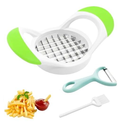 French Fry Maker, Professional Multi-purpose Stainless Steel Fast Vegetable Potato Slicer Onion Chopper Fits Home Kitchen, French Fry Cutter