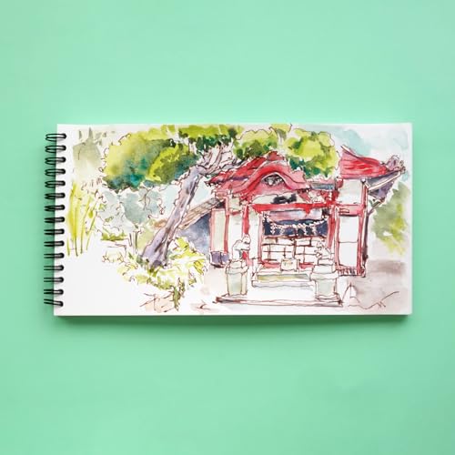 Clairefontaine 975956C, Aquapad Spiral-bound Travel Journal, 15 Sheets of Medium-Grain White Watercolour Paper 19x20 cm 300g - Image 3